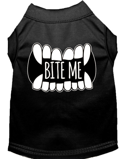 Mirage Pet Bite Me Screen Print Dog Shirt - Black