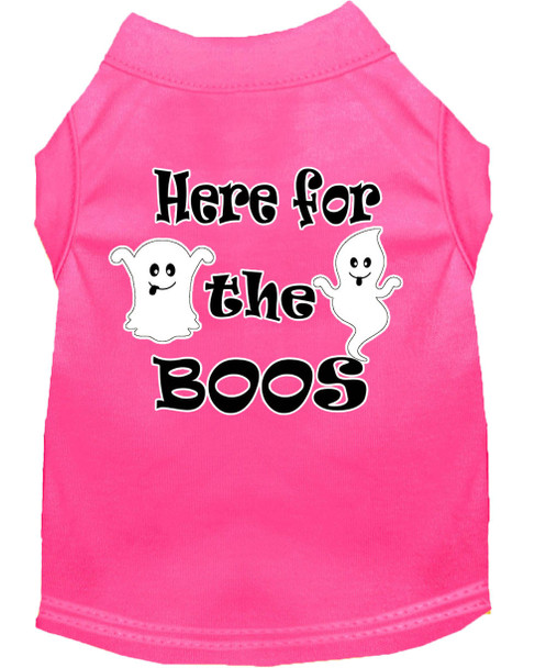 Mirage Pet Here For The Boos Screen Print Dog Shirt - Bright Pink