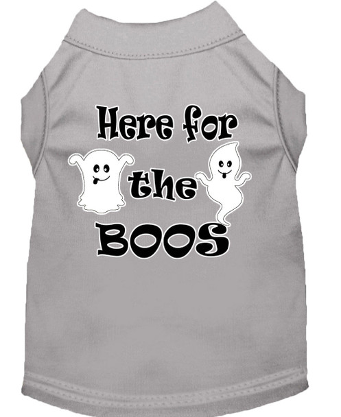 Mirage Pet Here For The Boos Screen Print Dog Shirt - Grey