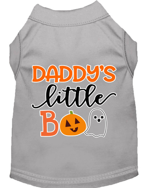 Mirage Pet Daddys Little Boo Screen Print Dog Shirt - Grey