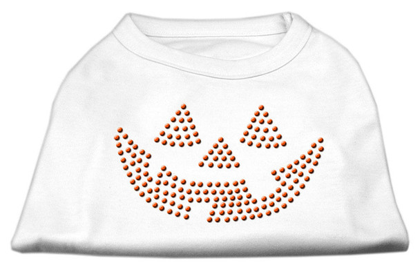 Mirage Pet Jack O Lantern Rhinestone Shirts - White