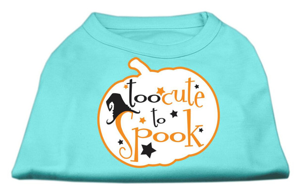 Mirage Pet Too Cute To Spook Screen Print Dog Shirt - Aqua