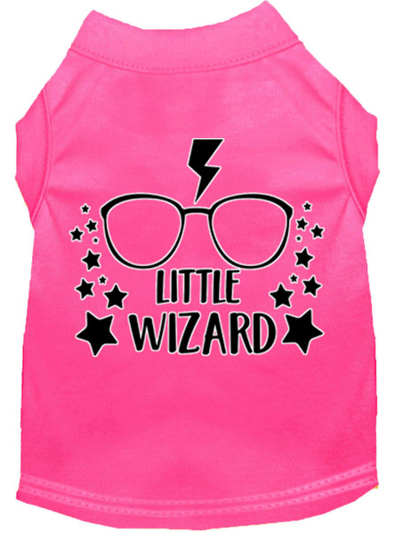Mirage Pet Little Wizard Screen Print Dog Shirt - Bright Pink