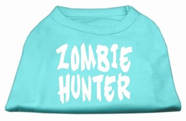 Mirage Pet Zombie Hunter Screen Print Shirt - Aqua
