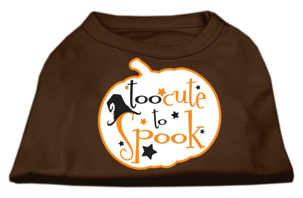 Mirage Pet Too Cute To Spook Screen Print Dog Shirt - Brown