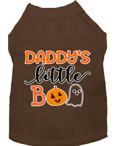 Mirage Pet Daddys Little Boo Screen Print Dog Shirt - Brown