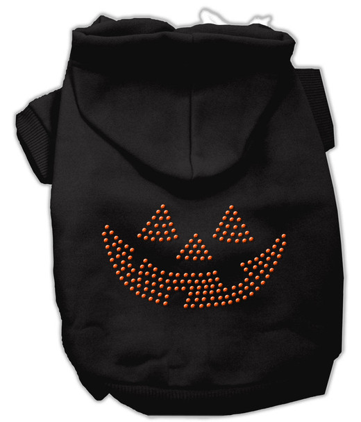 Mirage Pet Jack O Lantern Rhinestone Hoodies - Black