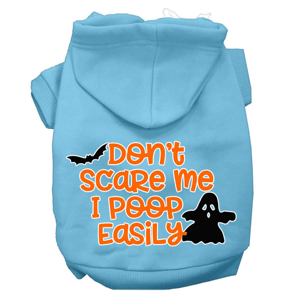 Mirage Pet Dont Scare Me, Poops Easily Screen Print Dog Hoodie - Baby Blue