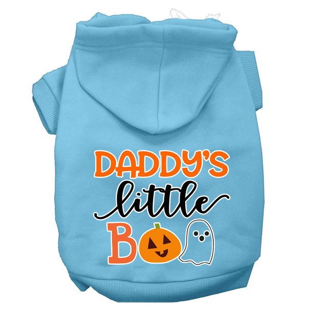 Mirage Pet Daddys Little Boo Screen Print Dog Hoodie - Baby Blue