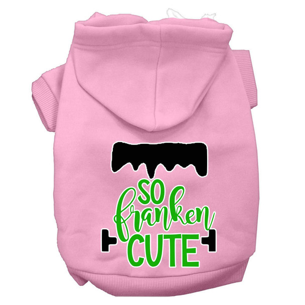 Mirage Pet So Franken Cute Screen Print Dog Hoodie - Light Pink