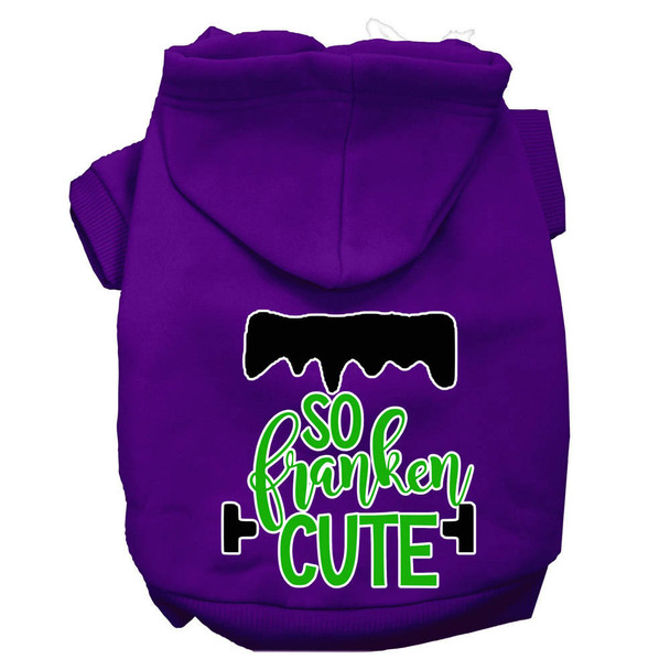 Mirage Pet So Franken Cute Screen Print Dog Hoodie - Purple