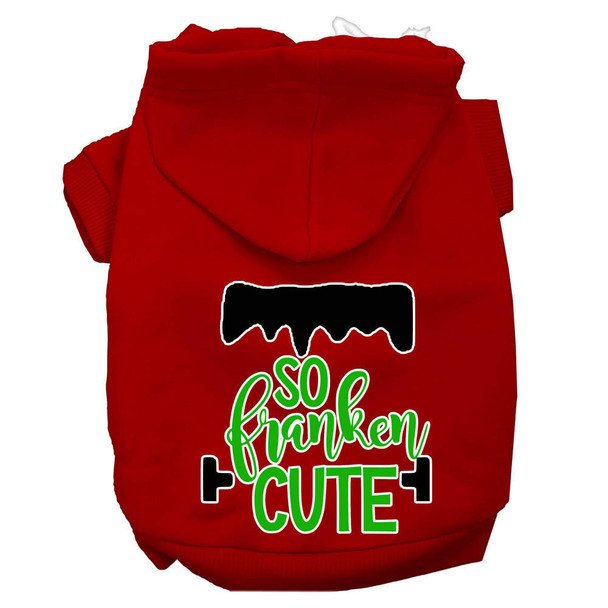 Mirage Pet So Franken Cute Screen Print Dog Hoodie - Red