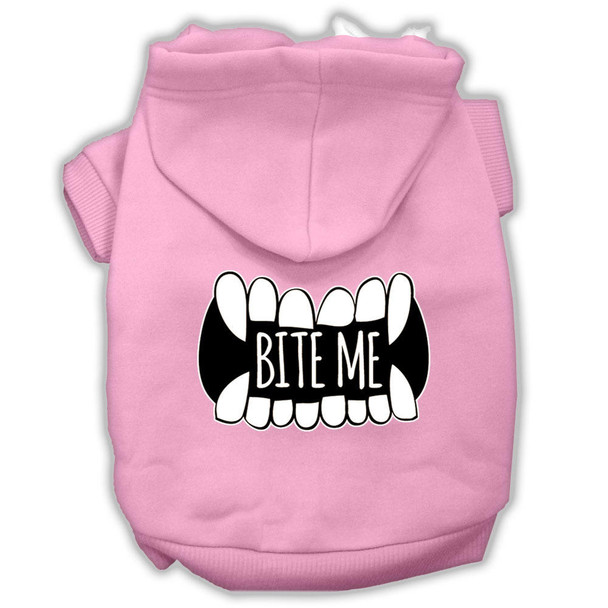 Mirage Pet Bite Me Screenprint Dog Hoodie - Light Pink