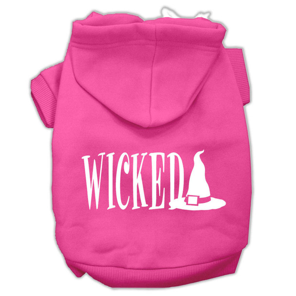 Mirage Pet Wicked Screen Print Pet Hoodies - Bright Pink