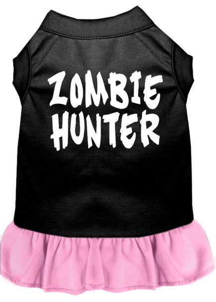 Mirage Pet Zombie Hunter Screen Print Dress - Black With Light Pink