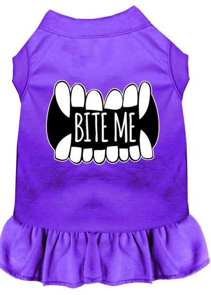 Mirage Pet Bite Me Screen Print Dog Dress - Purple