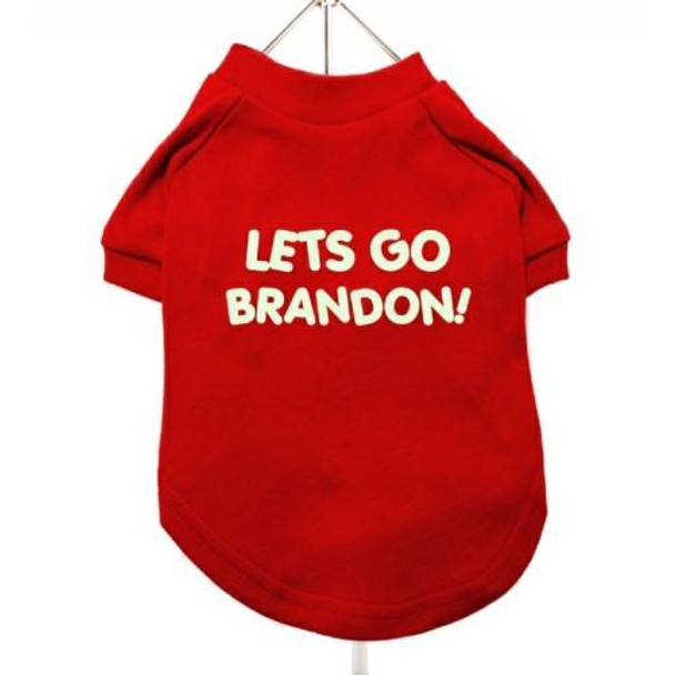 Urban Pup Lets Go Brandon Dog T-Shirt - Red