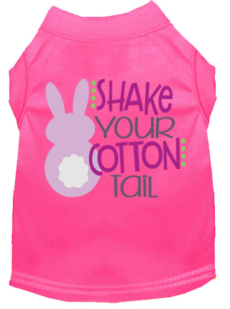 Mirage Pet Shake Your Cotton Tail Screen Print Dog Shirt - Bright Pink