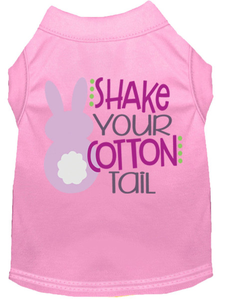 Mirage Pet Shake Your Cotton Tail Screen Print Dog Shirt - Light Pink