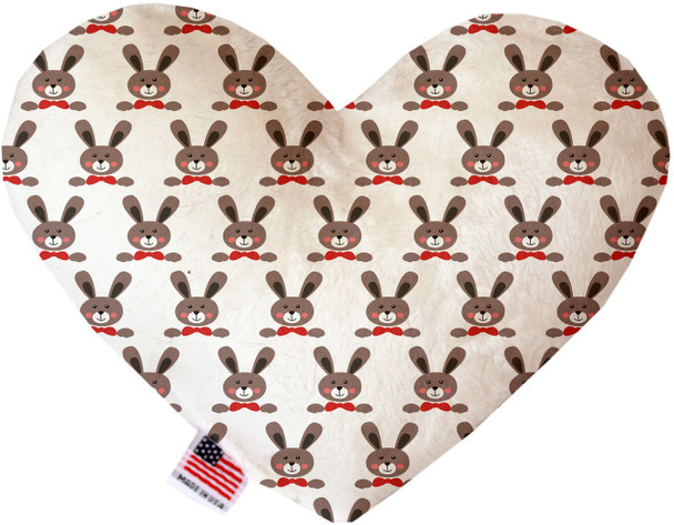 Mirage Pet Dapper Rabbits Canvas Heart Dog Toy, 2 Sizes