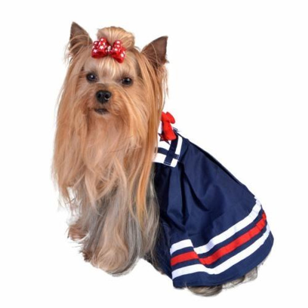 Maxs Closet Navy Sailor Dog Dress