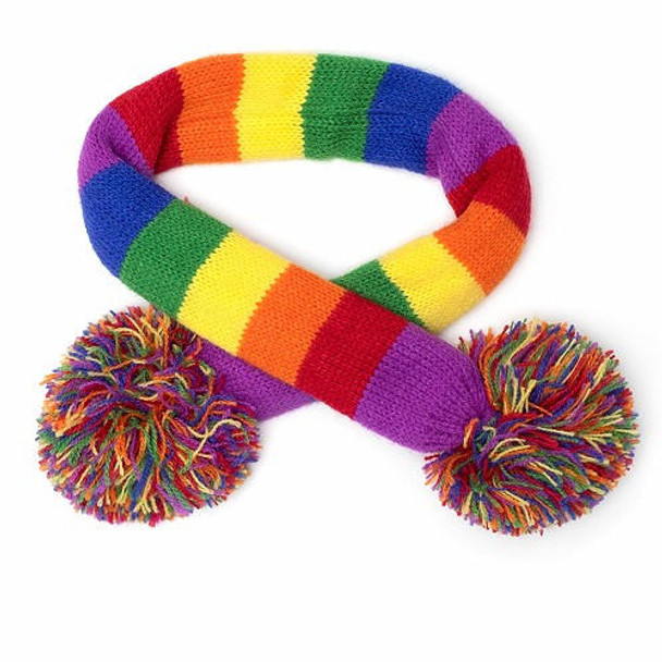 Worthy Dog Rainbow Knit Dog Neck Scarf