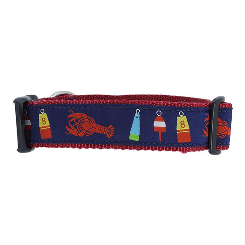 Dog Collar - Lobster & Buoy -  3/4 & 1 1/4