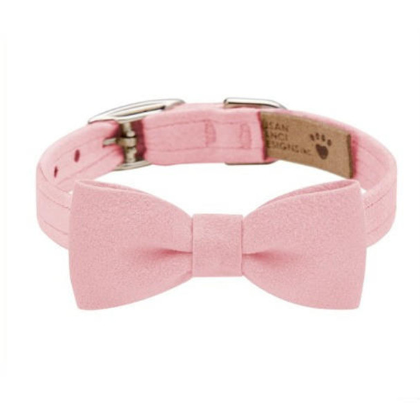Susan Lanci Designs Bow Tie Dog Collar - Customize - Puppy Pink 