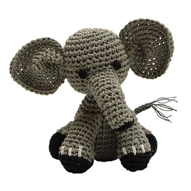 Knit Knacks Bubbles The Baby Elephant Organic Cotton Small Dog Toy