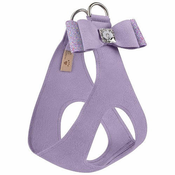 Susan Lanci Designs French Lavender Aurora Borealis Crystal Stellar Big Bow Dog Step In Harness  