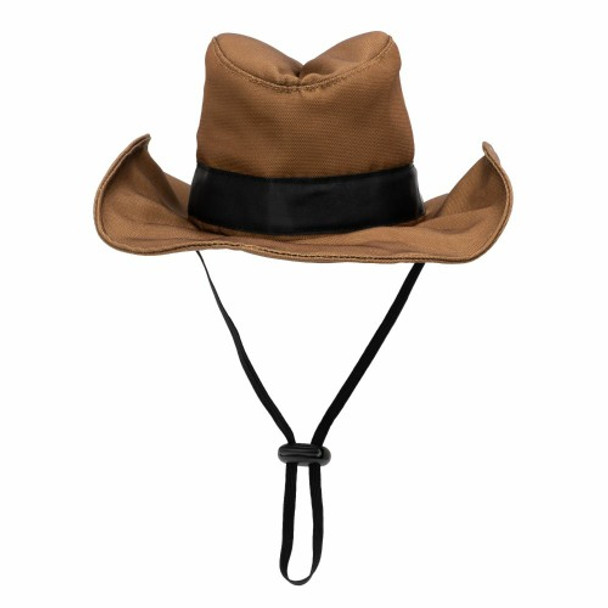 Brown Cowboy Party Hat and Dog Toy front image