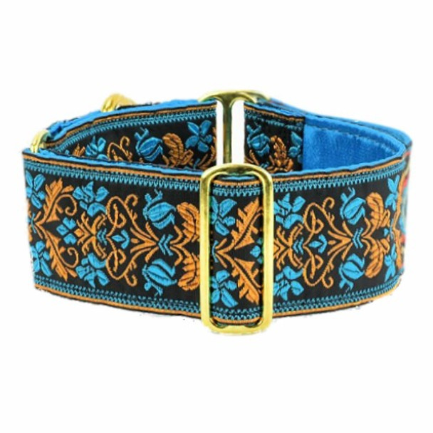 Filigree Satin lined Martingale Dog Collar - 2" - Limited Edition