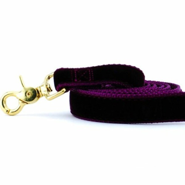 Burgundy Velvet Dog Leash