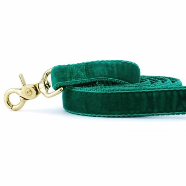 Emerald (Kelly) Green Velvet Dog Leash