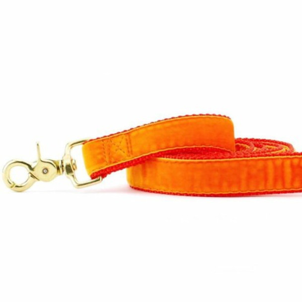 Orange Velvet Dog Lead