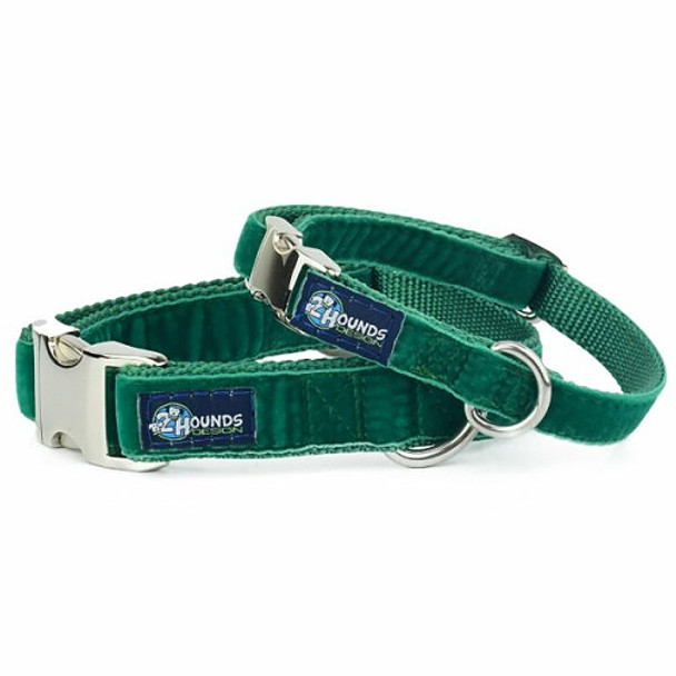 Emerald (Kelly) Green Velvet Essential Dog Collar