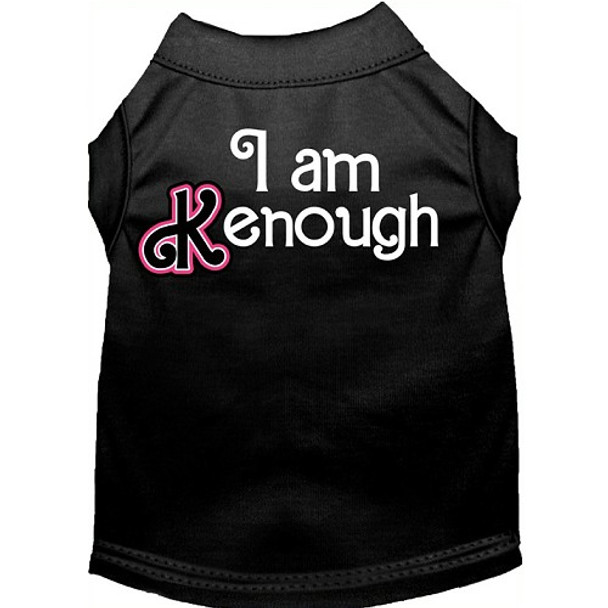 I Am Kenough Screen Print Dog Shirt - Black