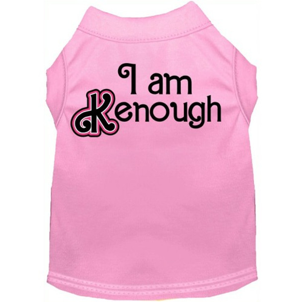 I Am Kenough Screen Print Dog Shirt - Lt Pink