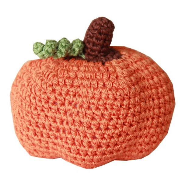 Knit Knacks Fall Pumpkin Organic Cotton Small Dog Toy