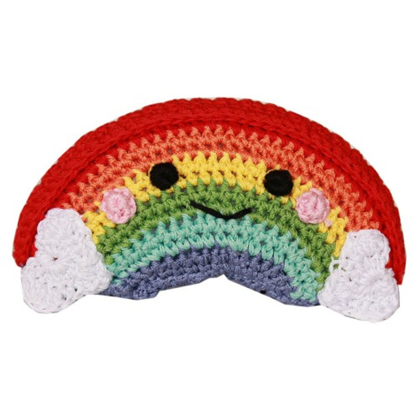 Knit Knacks Happy Rainbow Organic Cotton Small Dog Toy