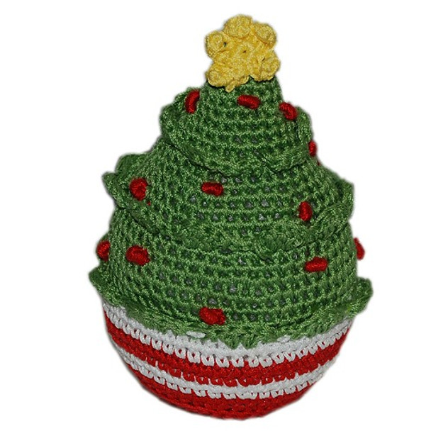 Knit Knacks Christmas Tree Organic Cotton Small Dog Toy