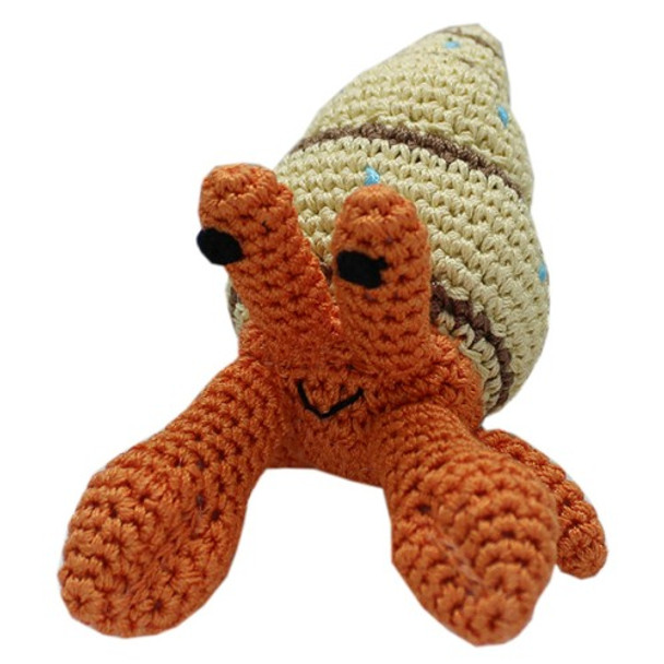 Knit Knacks Shelly The Hermit Crab Organic Cotton Small Dog Toy