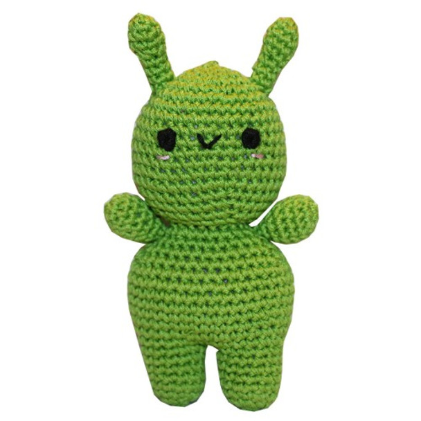 Knit Knacks Ava The Alien Organic Cotton Small Dog Toy