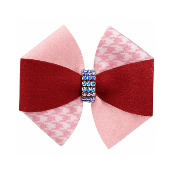 Pinwheel Strawberry Milkshake Hair Bow Barrette