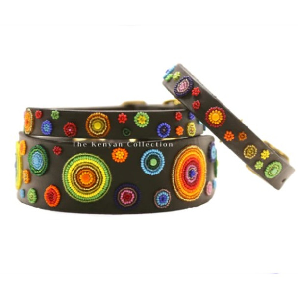 Arani Dots African Beaded Collar & Leash Collection