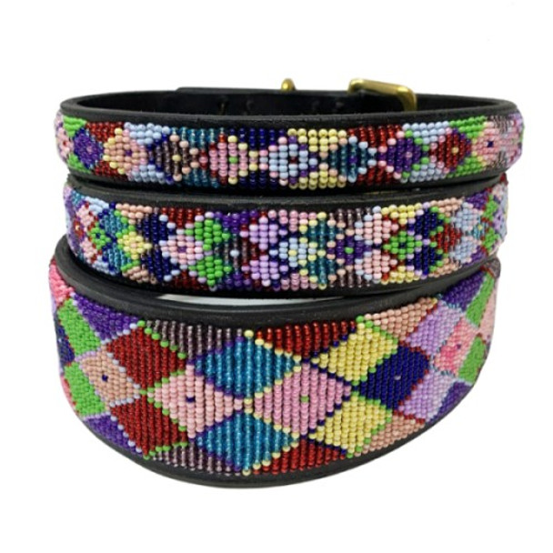 Argyle - Posey African Beaded Collar & Leash Collection