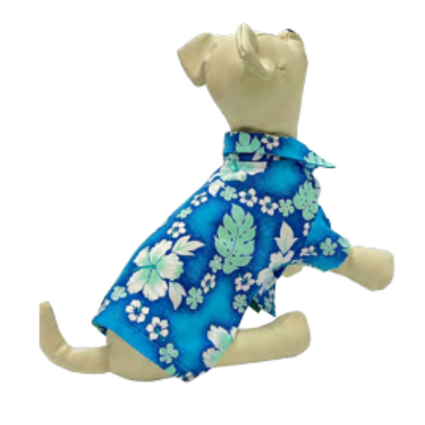 Designer Aloha Blue Leilani Dog Shirt