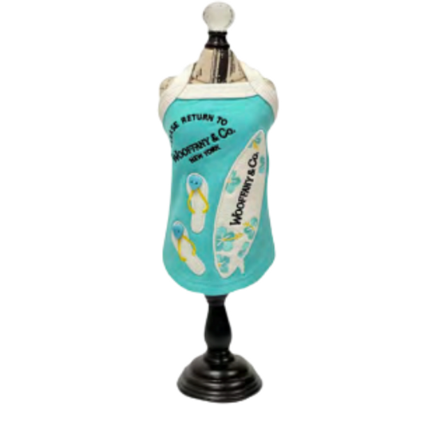 Designer Wooffany Hibiscus Surf Dog Tank