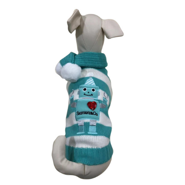 Designer Sniffany Robot Heart Dog Sweater