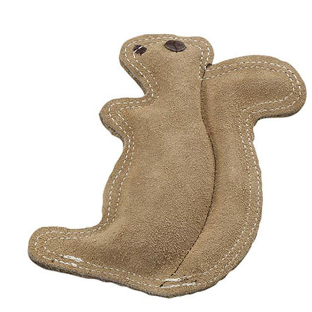 Dura-Fused Leather Squirrel Dog Toy